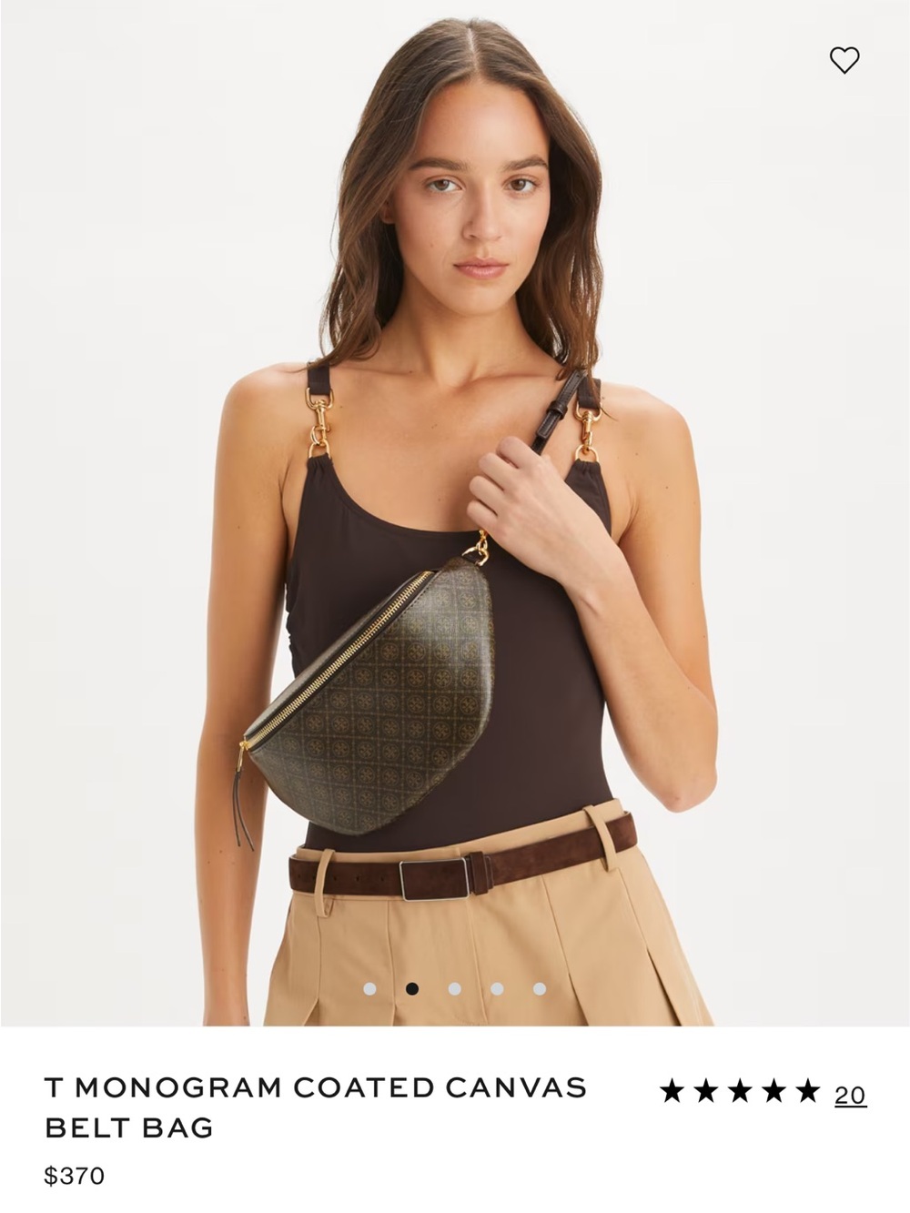 Tory Burch T-Monogram Coated Canvas Belt Bag